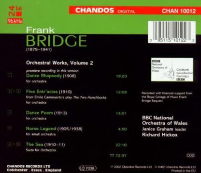 Photo No.2 of Bridge: Orchestral Works Volume 2