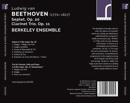 Photo No.2 of Beethoven: Septet, Op. 20 & Clarinet Trio, Op. 11
