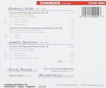 Photo No.2 of Alberto Ginastera & Reinhold Gliere: Harp Concertos