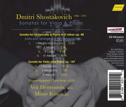 Photo No.2 of Dmitri Shostakovich: Sonatas 40 & 147