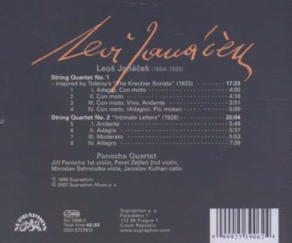 Photo No.2 of Janáček: String Quartets Nos 1 & 2