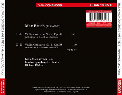 Photo No.2 of Bruch: Violin Concertos Nos. 2 & 3