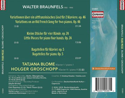 Photo No.2 of Walter Braunfels: Piano Music