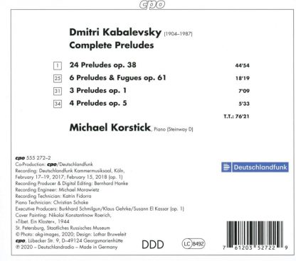 Photo No.2 of Kabalevsky: Complete Piano Preludes