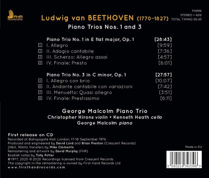 Photo No.2 of Beethoven: Piano Trios Nos. 1 & 3