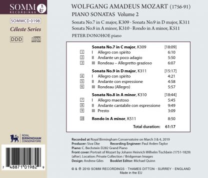 Photo No.2 of Mozart: Piano Sonatas, Volume 2