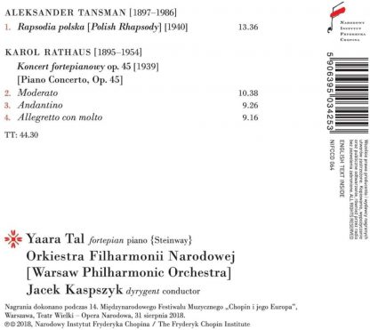 Photo No.2 of Aleksander Tansman & Karol Rathaus: Polish Rhapsody, Piano Concerto