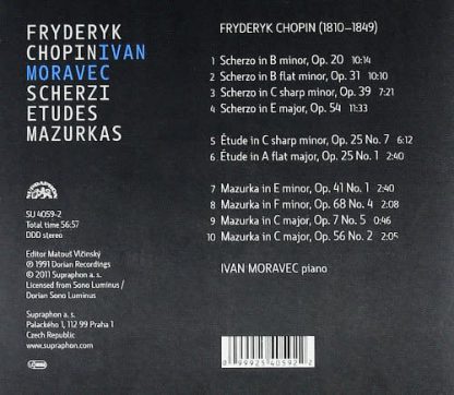 Photo No.2 of Frederic Chopin: Scherzi, Etudes, Mazurkas /Ivan Moravec