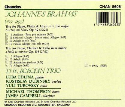 Photo No.2 of Brahms: Horn Trio & Clarinet Trio