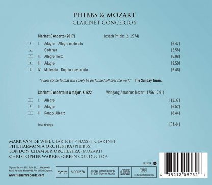 Photo No.2 of Phibbs And Mozart: Clarinet Concertos