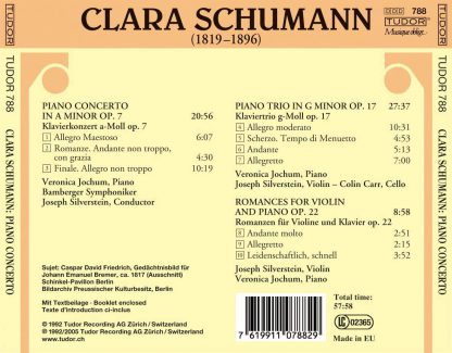 Photo No.2 of Clara Schumann: Piano Concerto, Piano trio