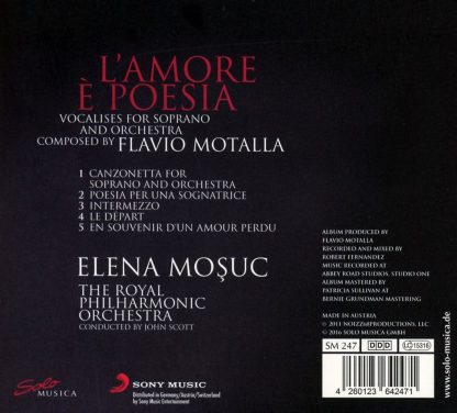 Photo No.2 of L'Amore e Poesia - Vocalises for Soprano and Orchestra