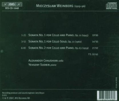 Photo No.2 of Mieczyslaw Weinberg: Cello Sonatas