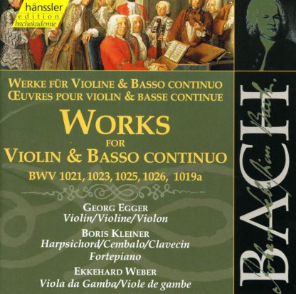 Photo No.1 of Bach: Works for Violin & Basso Continuo