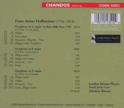 Photo No.2 of Franz Anton Hoffmeister: Symphonies