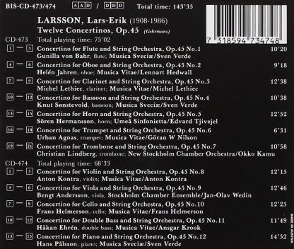 Photo No.2 of Lars-Erik Larsson: Twelve Concertinos, Op.45