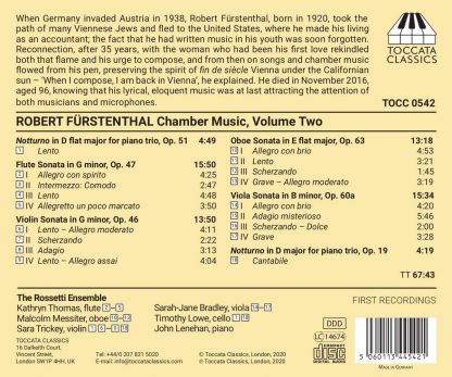 Photo No.2 of Robert Fürstenthal: Chamber Music, Vol. 2