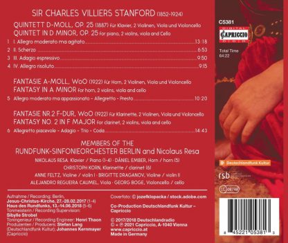 Photo No.2 of Sir Charles Villiers Stanford: Piano Quintet Op. 25