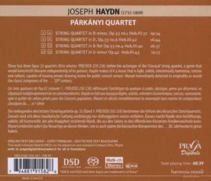 Photo No.2 of Haydn: String Quartets