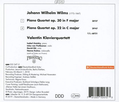 Photo No.2 of Wilms: Two Piano Quartets