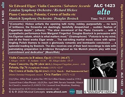 Photo No.2 of Sir Edward Elgar: Violin Concerto, Piano Concerto, Polonia