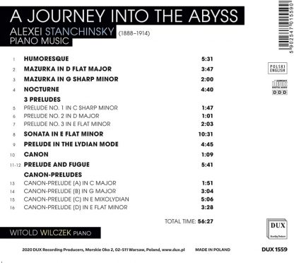 Photo No.2 of A Journey Into The Abyss - Alexei Stanchinsky: Piano Music