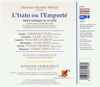 Photo No.2 of Méhul: L'Irato ou L'Emporté