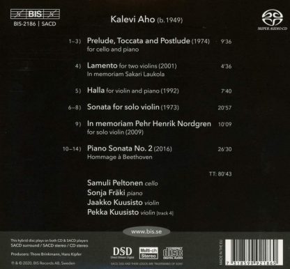 Photo No.2 of Kalevi Aho: Chamber Music