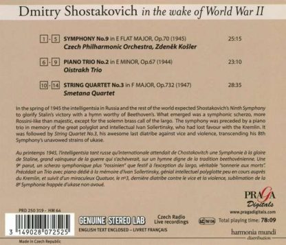 Photo No.2 of Shostakovich: Symphony No. 9, Piano Trio No. 2