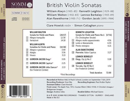Photo No.2 of British Violin Sonatas