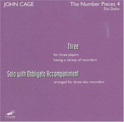 Photo No.1 of Cage Edition - Solo with Obbligato Accompaniment & Three