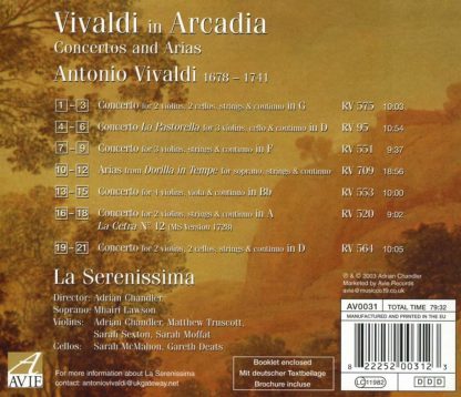 Photo No.2 of Vivaldi in Arcadia /Concertos and Arias