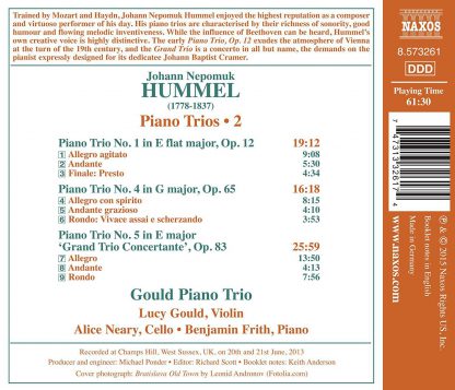 Photo No.2 of Hummel: Piano Trios Volume 2