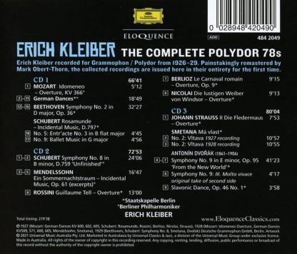 Photo No.2 of Erich Kleiber – The Complete Polydor 78s