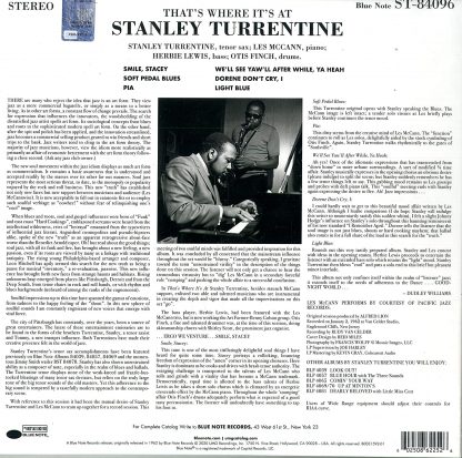 Photo No.3 of Stanley Turrentine: That's Where It's At (Tone Poet Vinyl / Reissue 180g)