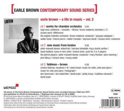 Photo No.2 of Earle Brown: A Life In Music Volume 2