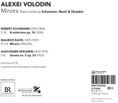 Photo No.2 of Alexei Volodin: Miroirs - Piano Works By Schumann, Ravel & Scriabin