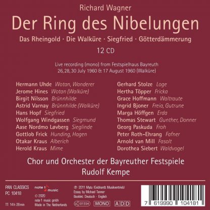 Photo No.2 of Richard Wagner: Der Ring des Nibelungen (live 1960)