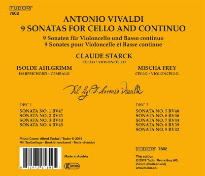 Photo No.2 of Vivaldi: 9 Cello Sonatas