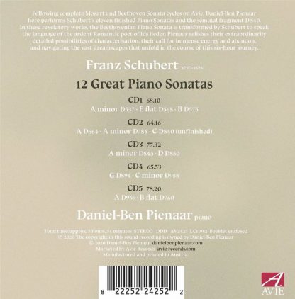 Photo No.2 of Franz Schubert: 12 Great Piano Sonatas