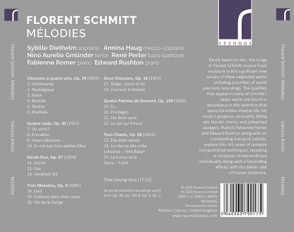 Photo No.2 of Florent Schmitt: Mélodies