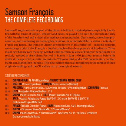 Photo No.2 of Samson François - Complete Recordings