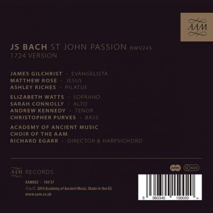 Photo No.2 of JS Bach: St John Passion (1724 version)