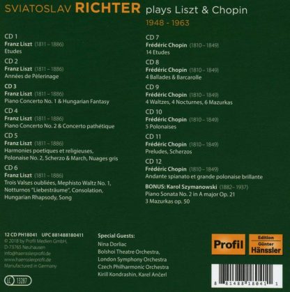 Photo No.2 of Sviatoslav Richter Plays Liszt & Chopin