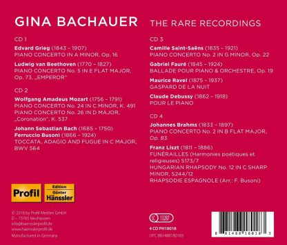 Photo No.2 of Rare Recordings: Gina Bachauer