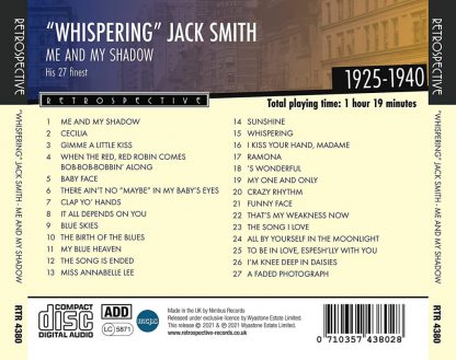 Photo No.2 of Whispering Jack Smith: Me And My Shadow - His 27 Finest 1925-1940