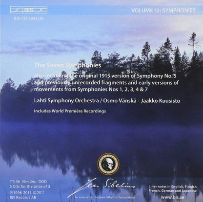 Photo No.2 of The Sibelius Edition Volume 12 - Symphonies