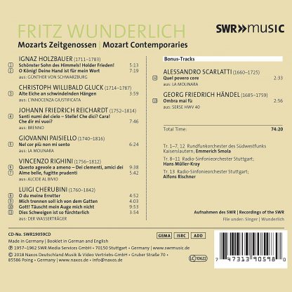 Photo No.2 of Wunderlich: Mozart Contemporaries