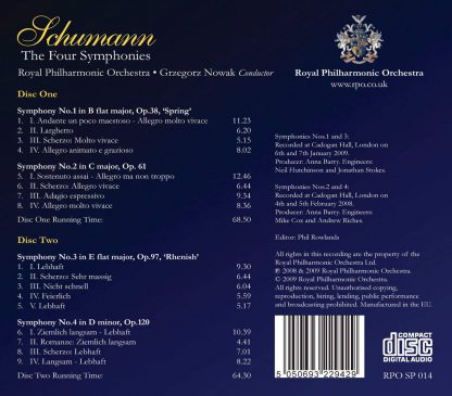 Photo No.2 of Schumann: Symphonies Nos. 1-4