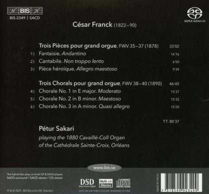 Photo No.2 of Cesar Franck: Trois Pieces pour Grand Orgue & Trois Chorals